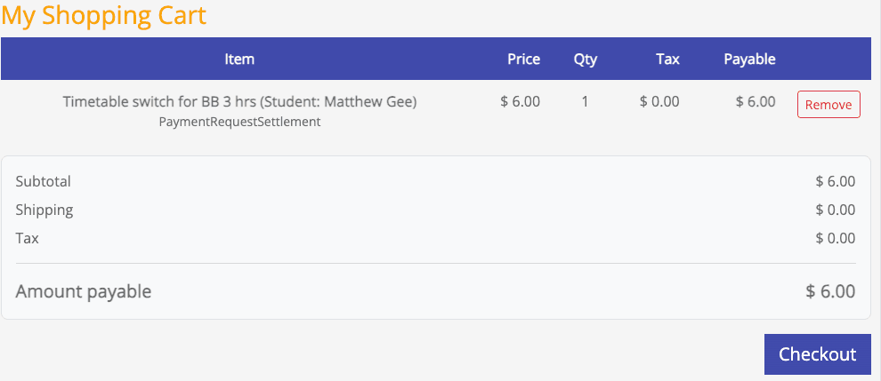 Complete checkout — screenshot