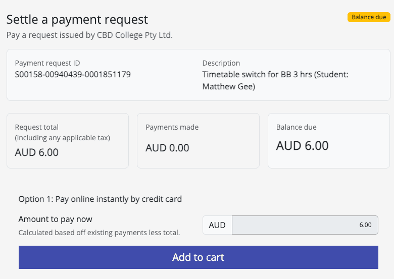 Enter your payment details — screenshot